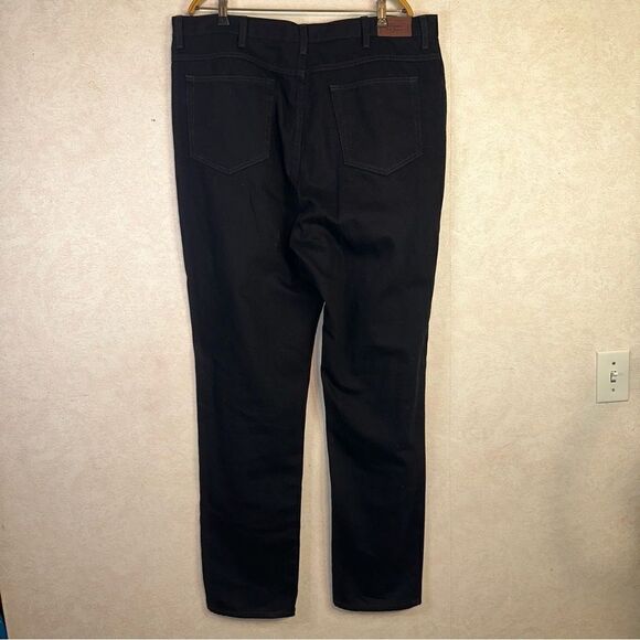 L.L. Bean Jeans Mens 40x36 Black Double L Classic Fit Straight Office Cowboy Y2K - Picture 4 of 10